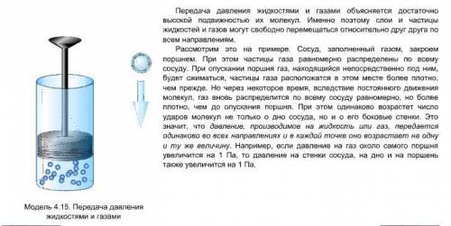 Передача давления жидкостями и газами. Закон Паскалю конспект по скорее нужно отправить до 8:00​