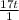 \frac{17t}{1}