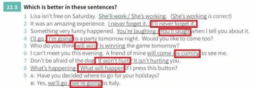 Which is better in these sentences? ​
