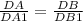 \frac{DA}{DA1} =\frac{DB}{DB1}