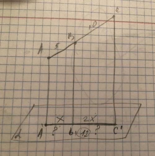 Точки A B C расположены на одной прямой, и A1B1C1- ортогональные проекции этих точек, соответствен