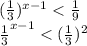 (\frac{1}{3})^{x-1}