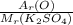 \frac{A_{r}(O)}{M_{r}(K_{2}SO_{4})}