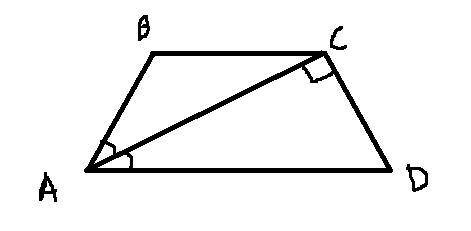 в равнобедренной трапеции одна из диагоналей является биссектрисой угла при большем основании и перп
