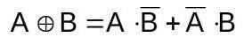 F = (¬A & B) V (A & ¬B)​