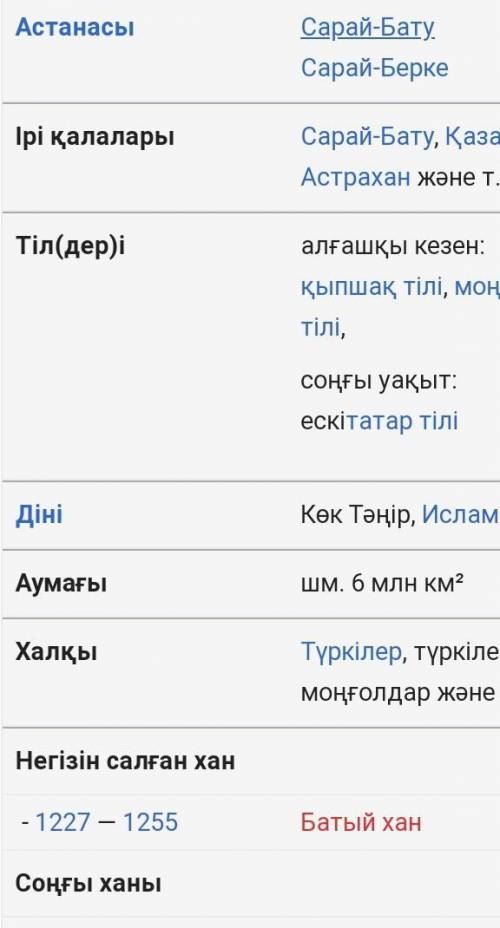 Алтын орда мемлекеті кай ұлыстың орнына құрылған алғашқы ірі мемлекет​