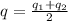 q = \frac{q_1 + q_2}{2}