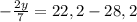 -\frac{2y}{7} =22,2-28,2