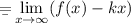 \displaystyle \b= \lim_{x \to \infty}(f(x)-kx)