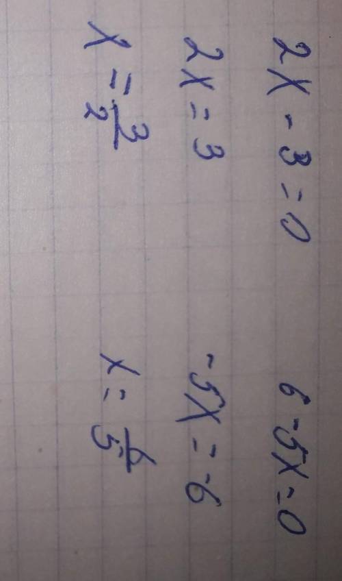 1) |x - 1,5= 4; 2) (3 - x)= 5;3) |2x - 3) = 0;4) (6 - 5x)= 0;5) |x +11+5 = 3;6) (x + 5) - 2 = 7.​