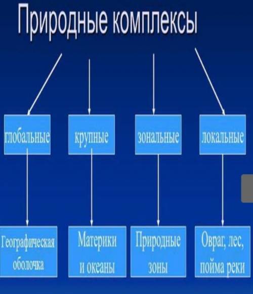 Нарисуй схему одного из закономерностей природного комплекса. Напиши название и составь его характер