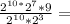 \frac{2^{10*}2^{7}*9 }{2^{10}* 2^{3} } =