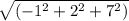 \sqrt{(-1^2+2^2+7^2)}