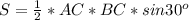 S=\frac{1}{2} *AC*BC*sin30^o