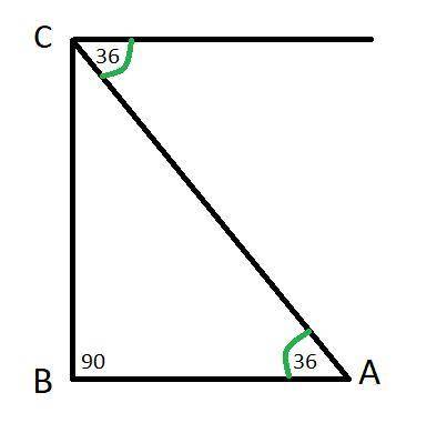 В треугольнике АВС угол В=90 градусов. Через вершину С проведена прямая, которая параллельна стороне
