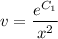 \displaystyle v=\frac{e^{C_1}}{x^2}