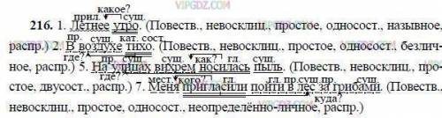 Выполните синтаксический разбор предложений. 1. Летнее утро. 2. В воздухе тихо. 3. На небо неподвижн