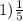 1) \frac{1}{5}