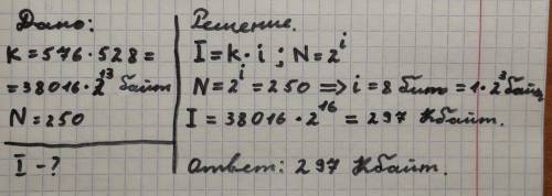 В произвольном растровом изображении размеров 576x528 было использовано 250 цветов. При хранении изо