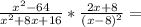 \frac{x^{2} -64}{x^{2} +8x+16} * \frac{2x+8}{(x-8)^{2}} =