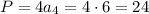 P= 4a_4=4\cdot6=24