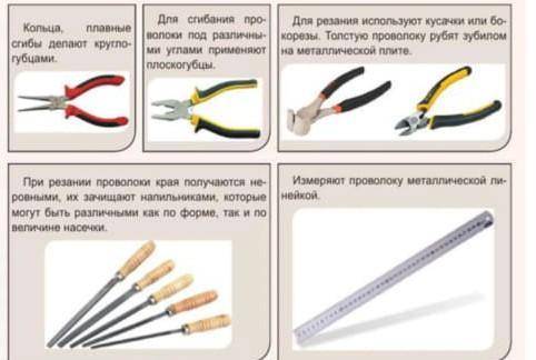 Какие инструменты используются при изготовлении поделок из проволоки? Заливаю 1000 раз​