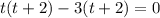 t(t+2)-3(t+2)=0