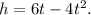 h=6t-4t^2.