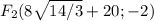 \displaystyle F_2(8\sqrt{14/3}+20 ;-2)