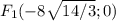 \displaystyle F_1(-8\sqrt{14/3};0 )