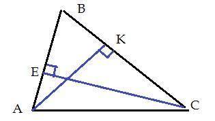 В треугольнике ABC проведены высоты AK и CЕ, СЕ равен 12, BЕ равен 9 , АК равен 10 Найдите площадь т