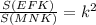 \frac{S(EFK)}{S(MNK)} =k^{2}