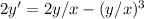 2y' = 2y/x-(y/x)^3