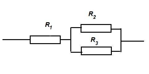 Первый резистор с сопротивлением R1 = 2,8 Ом подключен последовательно к двум резисторам, соединенны