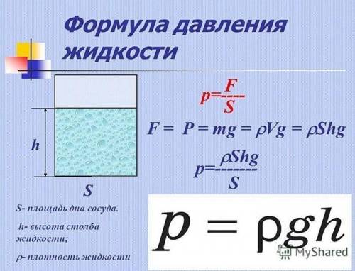 Сұйықтар мен газдардың қысымын анықтайтынформула?OP=F/SO P=mg/SOP= mghOP=pgh​