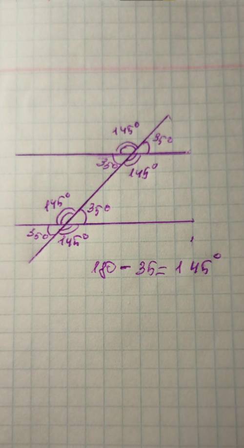 Найдите все углы, образованные при пересечении двух параллельных прямых и секущей , если а) один из