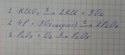 KClO3-O2-P2O3-P2O5перетворення​