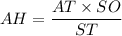 AH=\dfrac{AT\times SO}{ST}