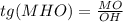 tg(MHO) = \frac{MO}{OH}