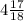 4\frac{17}{18}