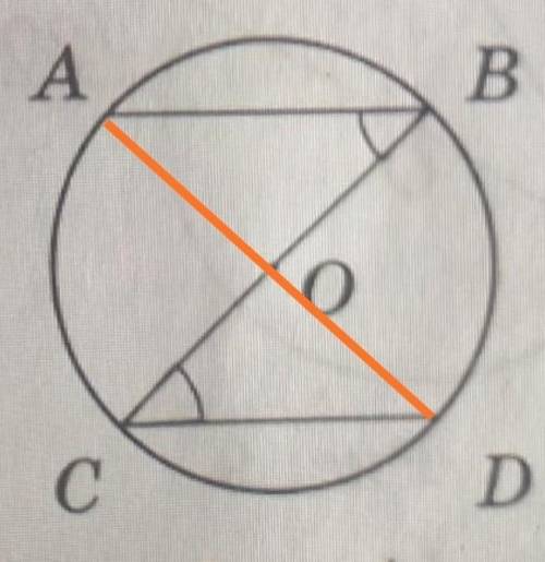 Доведіть, що АВ=СD (О-центр кола)​