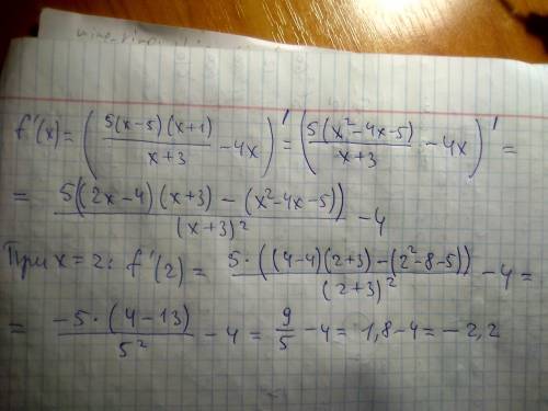 Найдите значение произведения функции y = f (x) в точке, абсцисса которой равна x = 2. 41.4