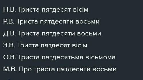 Провідміняти число 358 як порядкові і кількісні​