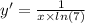 y' = \frac{1}{x \times ln(7) } \\