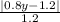 \frac{|0.8y-1.2|}{1.2}