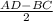 \frac{AD-BC}{2}