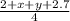 \frac{2 + x + y + 2.7}{4}