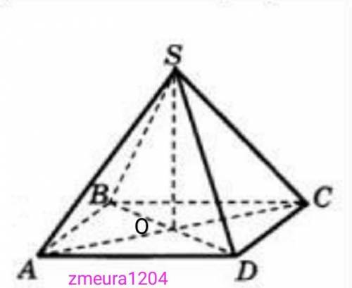 В пра­виль­ной че­ты­рех­уголь­ной пи­ра­ми­де SABCD точка O — центр ос­но­ва­ния, S вер­ши­на, SO=7