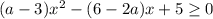 (a-3)x^2-(6-2a)x+5 \geq 0