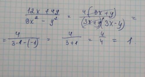 3. Упростить выражение и найти числовое значение при х=1, y=-112x+4y/9х^2-y^2​